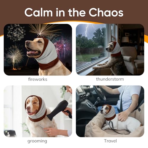 Dog Calming Hoodie for Anxiety Relief (Brown / S)