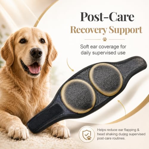 Dog Ear Wrap for Dogs (Charcoal Gray / Large)