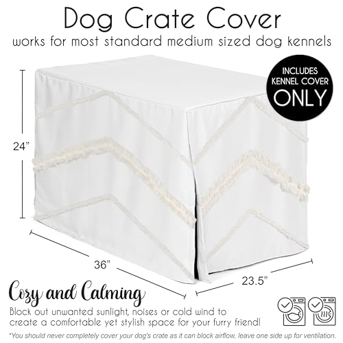 36in. Medium Dog Crate Cover (Ivory / 36.0"L x 23.5"W x 24.0"H)