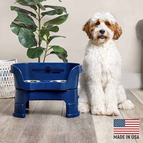 Neater Feeder Deluxe Mess (Medium + Standard Bowl / Dark Blue)