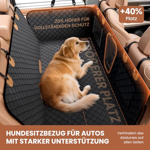 Dog Car Seat Cover for Back Seat (Dark Black)