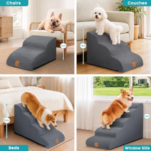 Dog Steps for High Bed (Gray / 5-Step (H22.4))