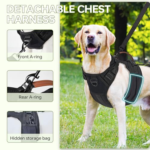 Dog Lift Harness for Male Dogs Full Body Support for Recovery & Mobility（L） (Chest Girth 25.5-31.5")