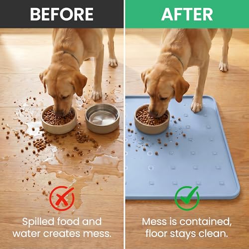 Silicone Pet Feeding Mat (blue / 26*18)