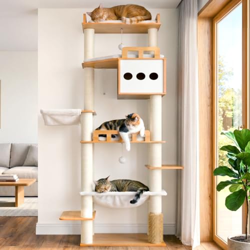 Modern Cat Tree (76 inches / Walnut)