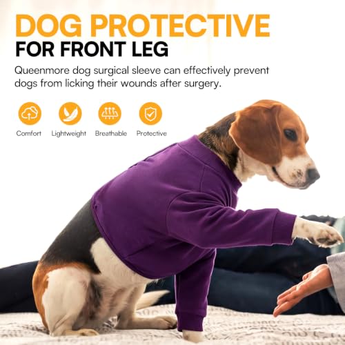 Recovery Sleeve for Dogs Front Leg (X-Small / Purple)