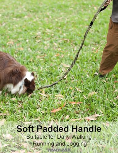 Heavy Duty Dog Leash with 2 Padded Handles & Advanced Easy Metal Clip (Army Green)