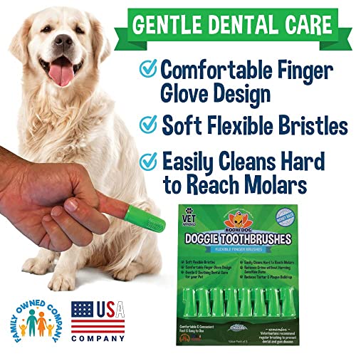 Finger Toothbrush for Dogs & Cats (1 Count (Pack of 8))