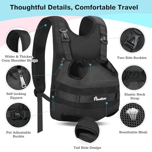 Pet Front Carrier Backpacks for Small Medium Dogs (AA-Black / Large (Pack of 1))
