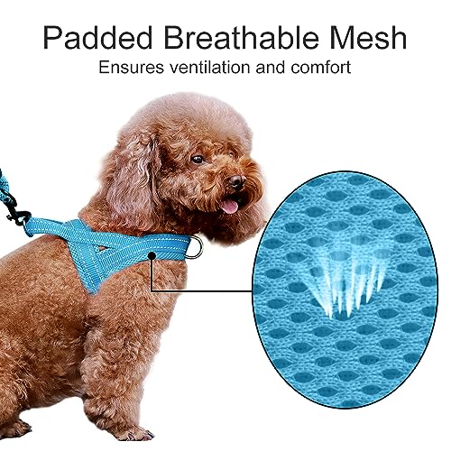 No Pull Dog Harness for Large Dogs (XL: chest 29.5"-39.4" / Cyan)
