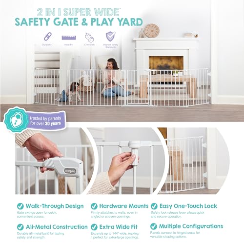 Safety 51.5" 144" Metal 2 (144"W x 28"H / White)