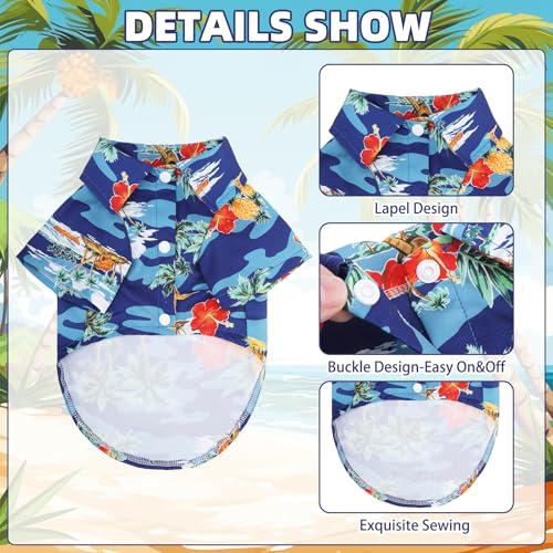 Dog Hawaiian Shirt (Large / Hawaiian Blue)