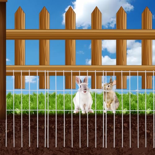 White Animal Barrier Fence 16.5 in (16.5 in(H)x 10.4 ft(L) / White)