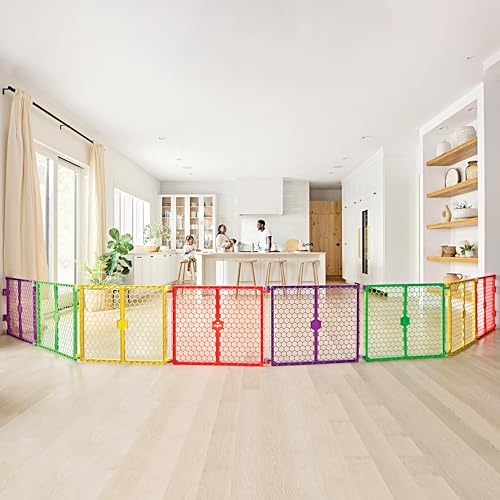 Safety 260" Super Wide Baby Gate & 8 (Multicolor)