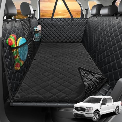 Back Seat Extender for Dogs (All Black / XL - Full Size Crew Cab Truck)