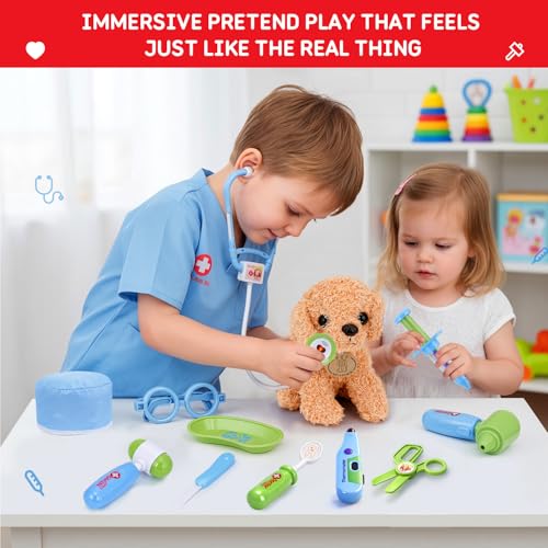 Doctor Kit for Kids with Puppy (Blue with Doll)