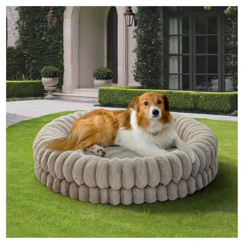 Luxury Donut Dog Bed (36.0"L x 36.0"W x 7.5"Th / Oatmeal)