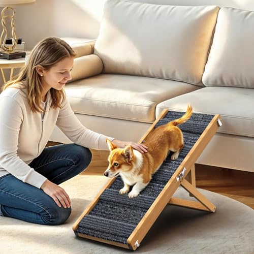Dog Ramp for Couch Foldable (Walnut / 32")