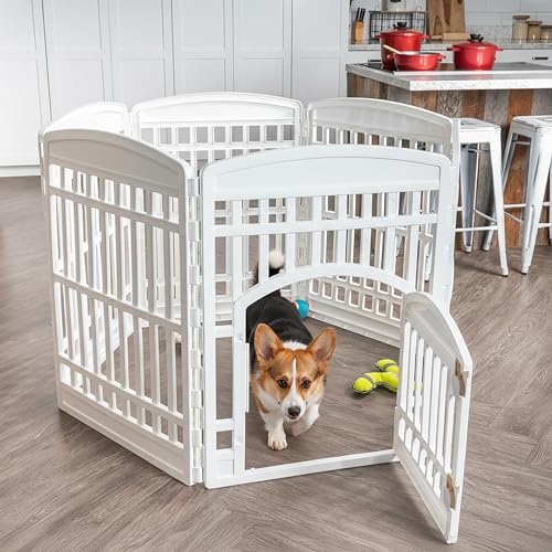 6 Panel Dog Playpen (6 Panel - 34" H / White)