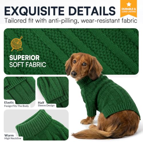 Dog Sweaters for Medium Dogs Girl Boy (Medium / Green)
