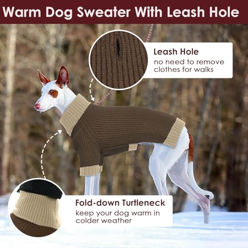 Dog Sweater XXXL (XXX-Large (Chest 31.5") / Brown)
