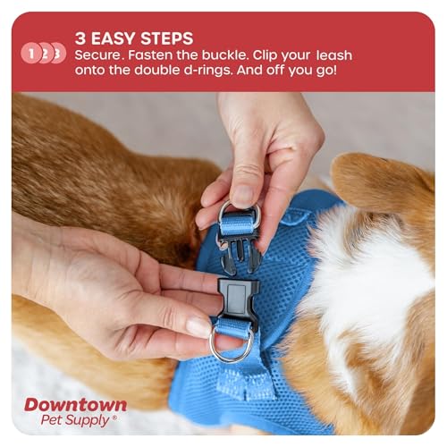 Step in Dog Harness for Small Dogs No Pull (Small / Cobalt)