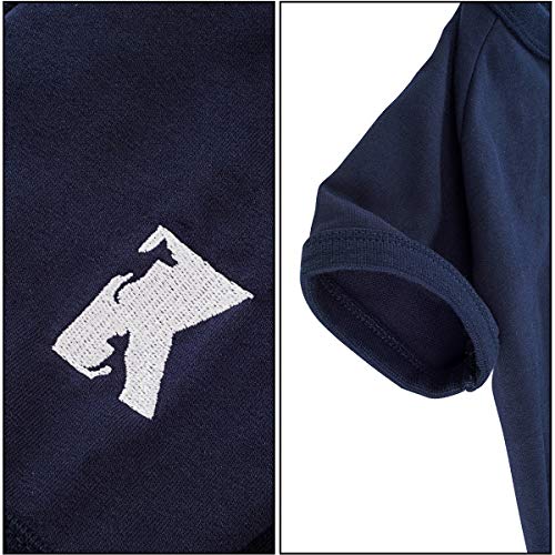 Dog Shirts Soft Plain T (Blue & Red / M-(6~9lb) | Chest(~15.3"))