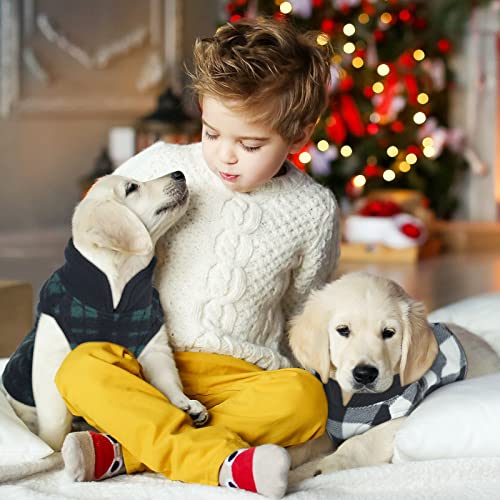 10 Pack X Large Dog Sweater Fleece Pet Dog Plaid Clothes Winter (X-L / Stylish)