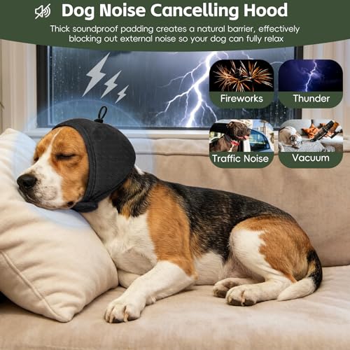 Upgraded Dog Ear Muffs No Shake Ear Wrap for Hematoma with SoundProof Pads (Grey / Small(Head Circle:10"-15"))