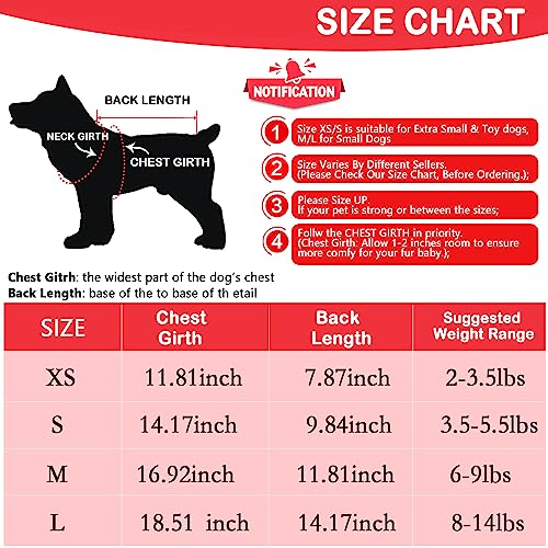 Dog Sweaters for Small Dogs (XX-Small (Chest 10 in) / Red Checkered)
