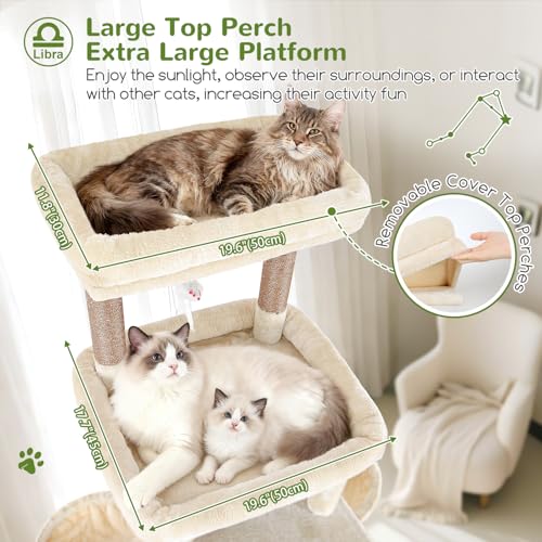 Z78 Heavy Duty Cat Tree for 20lbs Large Adult Cats (Beige / 78 inch)
