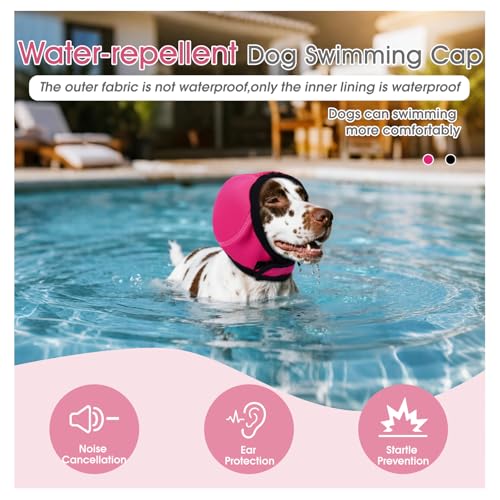 Dog Calming Hoodie for Noise Reduction Anxiety Relief (RoseRed / Large(Head Circle:18"-24",Weight:66-94 lb))
