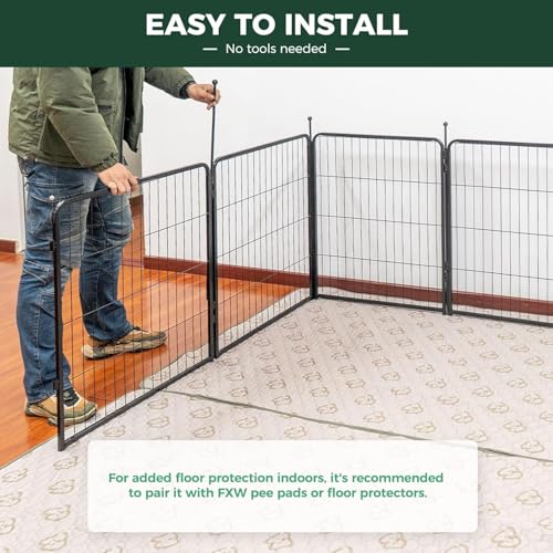 Rollick Dog Playpen with Divider Connectors (Black / 32"H)