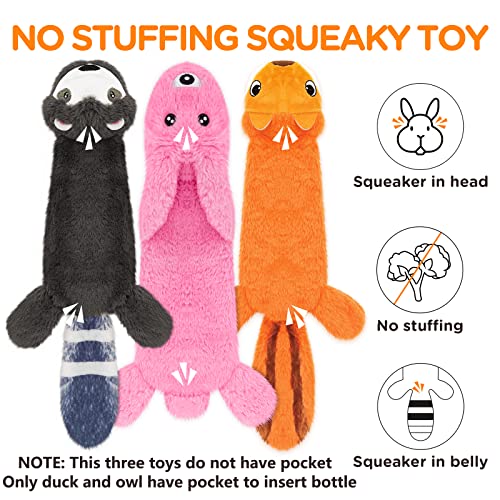 No Stuffing Dog Squeaky Chew Toy Water Bottle for Small Medium Large Breed