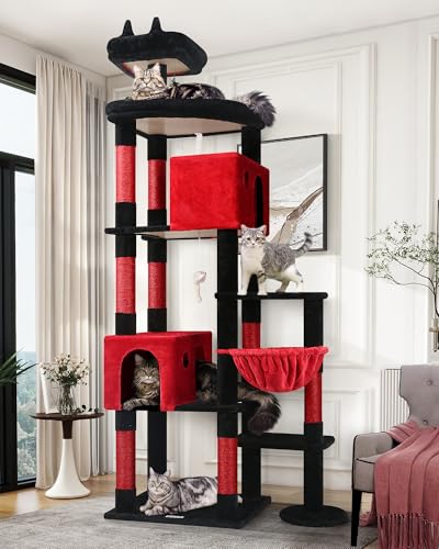 Gothic Giant Cat Tree for Indoor Large Cat (83inch / Blood-Gothic)