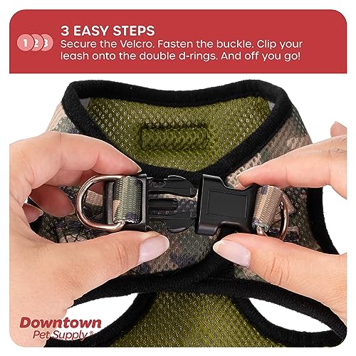 Step in Dog Harness for Small Dogs No Pull (Medium / Camo Green)
