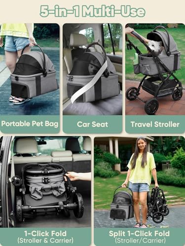 Small Dog Stroller (GREY)