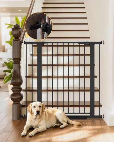29.6 39.1 in Wide x 35.5 in High Extra Tall Baby Gate (Black / 29.6-39.1"W x 35.5"H)