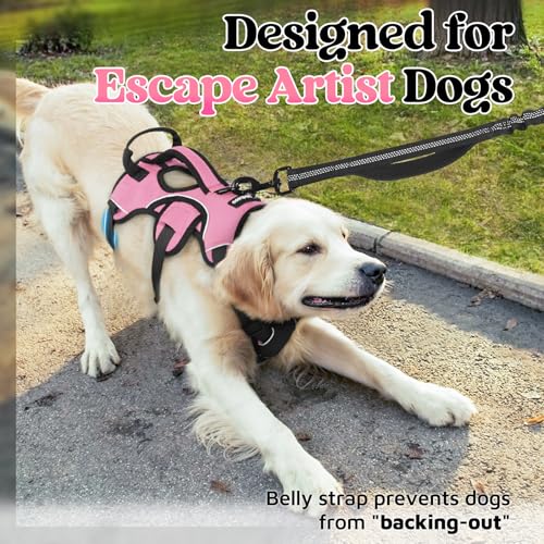 Escape Proof Dog Harness for X (Pink / X-Large)