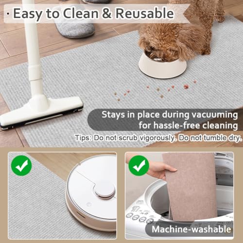 Cat Litter Mat for Litter Box (Gray / 35"L x 24"W)