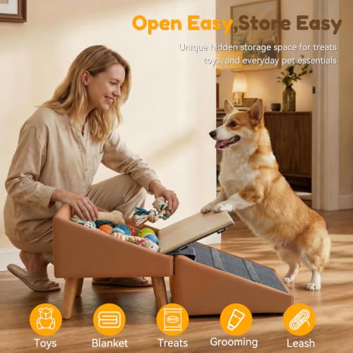 15.7" H Dog Ramp for Couch (Camel)