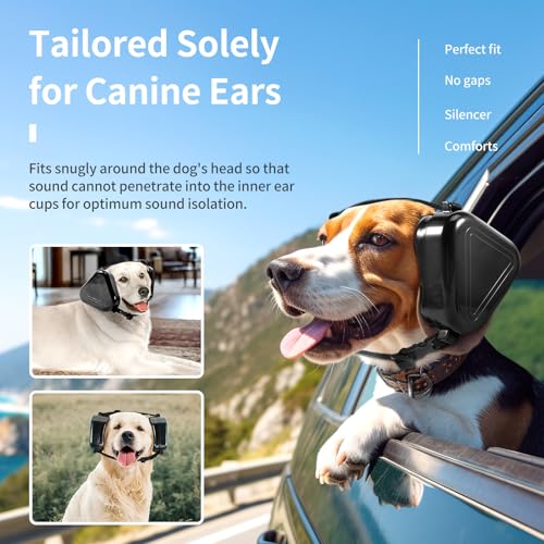 Dog Ear Muffs Noise Protection (Black)