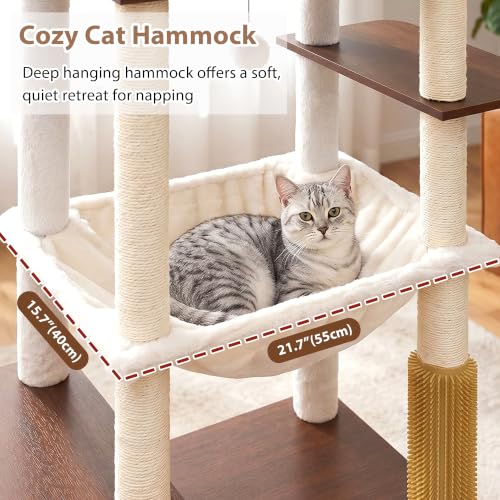Modern Cat Tree (76 inches / Earth Brown)