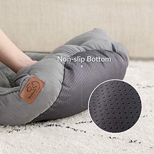 Small Dog Bed Washable (20"L x 19"W x 6"Th / Grey)