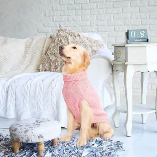 Turtleneck Dog Sweater (XXX-Large / Flesh Pink)