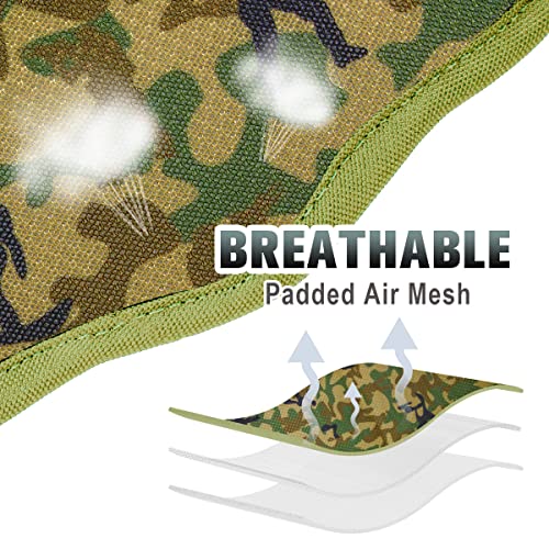 Dog Harness for Large Dogs No Pull Dog Vest ID Tag Pocket (Camo / Large)