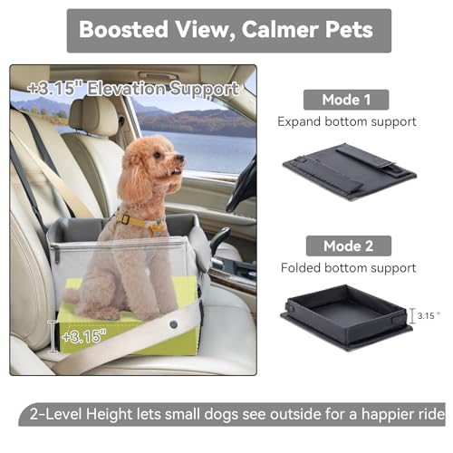 Dog Car Seats for Small Dogs (Grey / Small)