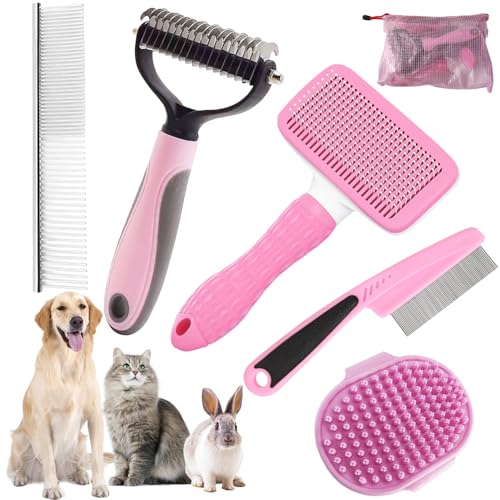 Dog Brush for Shedding (6-Pink)