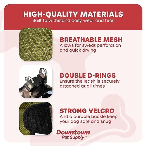 Step in Dog Harness for Small Dogs No Pull (Small / Camo Green)