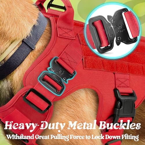 Tactical Dog Harness for Medium (Red / Medium)